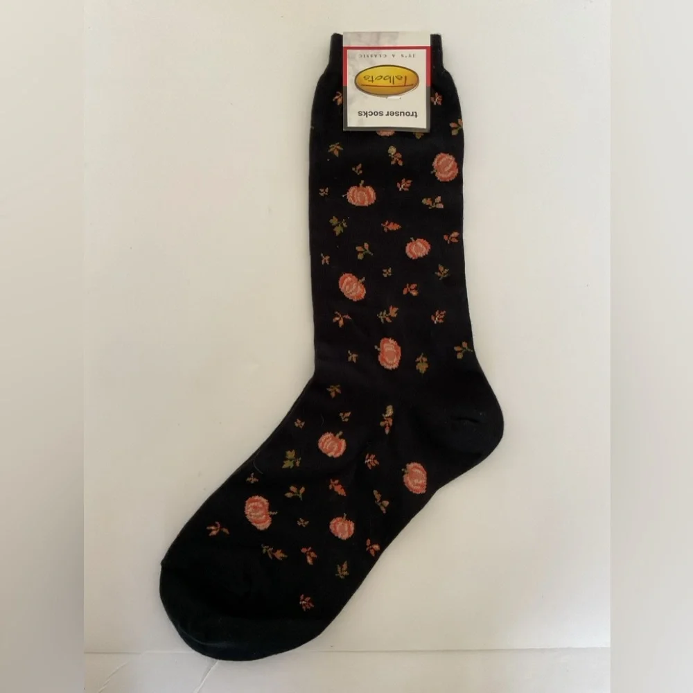 Talbots Pumpkin Fall Trouser Socks NWT